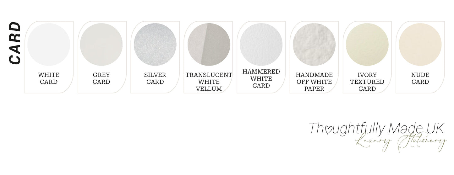 Printed Wedding Place Card Sample | Try Before You Order