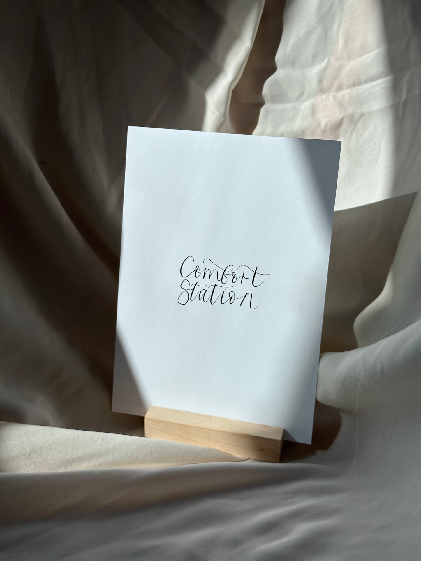 CUSTOM WHITE Calligraphy Wedding Sign | A5 A6 A7 Calligraphy Wedding Card Sign, Present Sign, Thank you sign