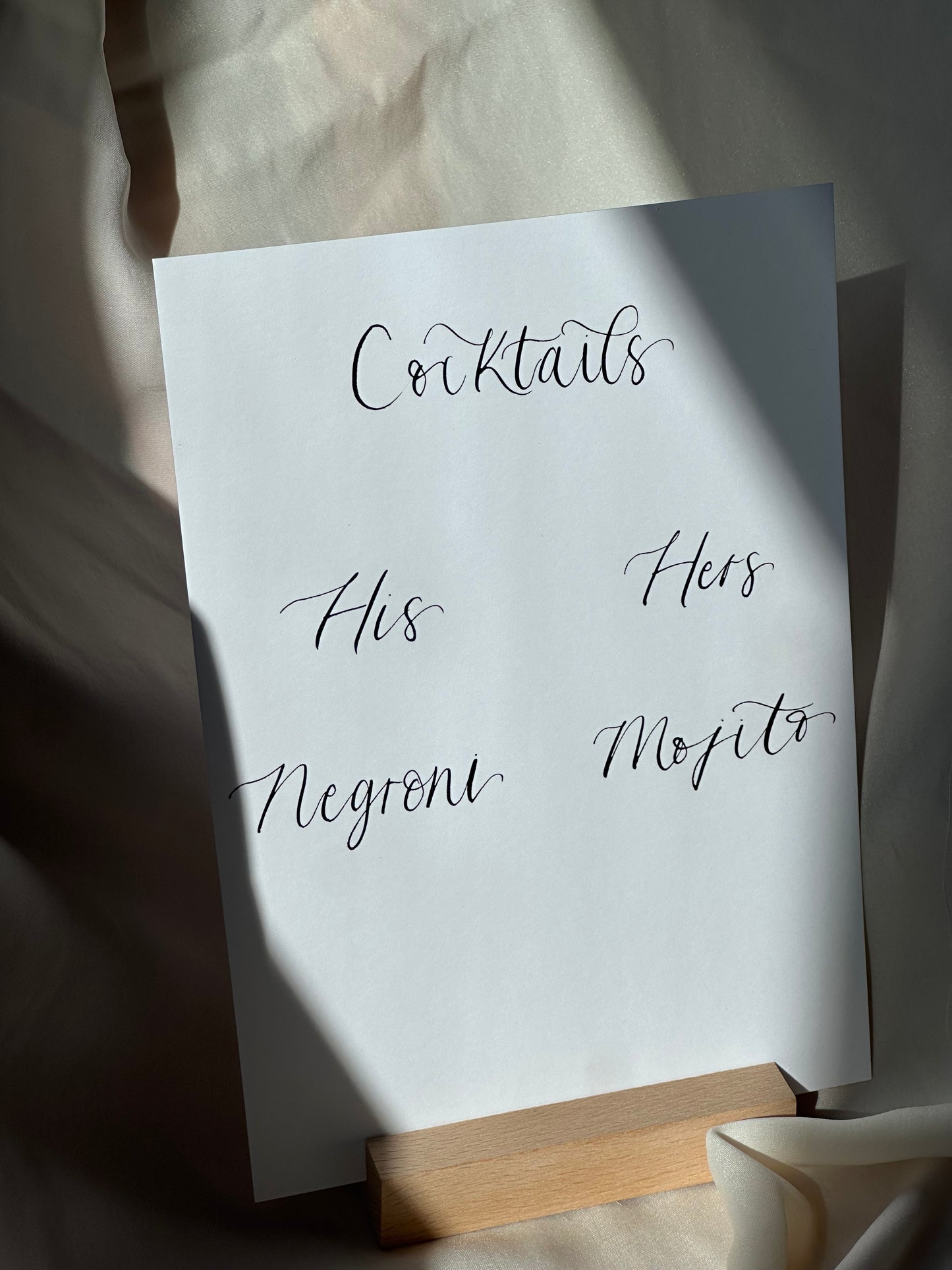 CUSTOM Wedding Sign | Calligraphy Wedding Card Sign, Present Sign, Thank you sign