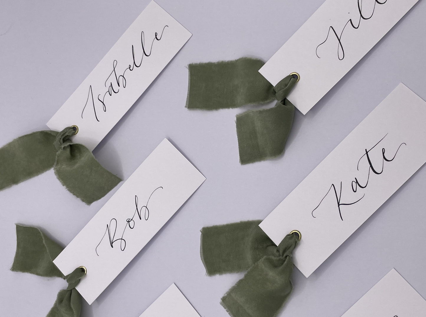 Wedding place cards, Table name cards, Wedding name cards, calligraphy place cards, ribbon place cards