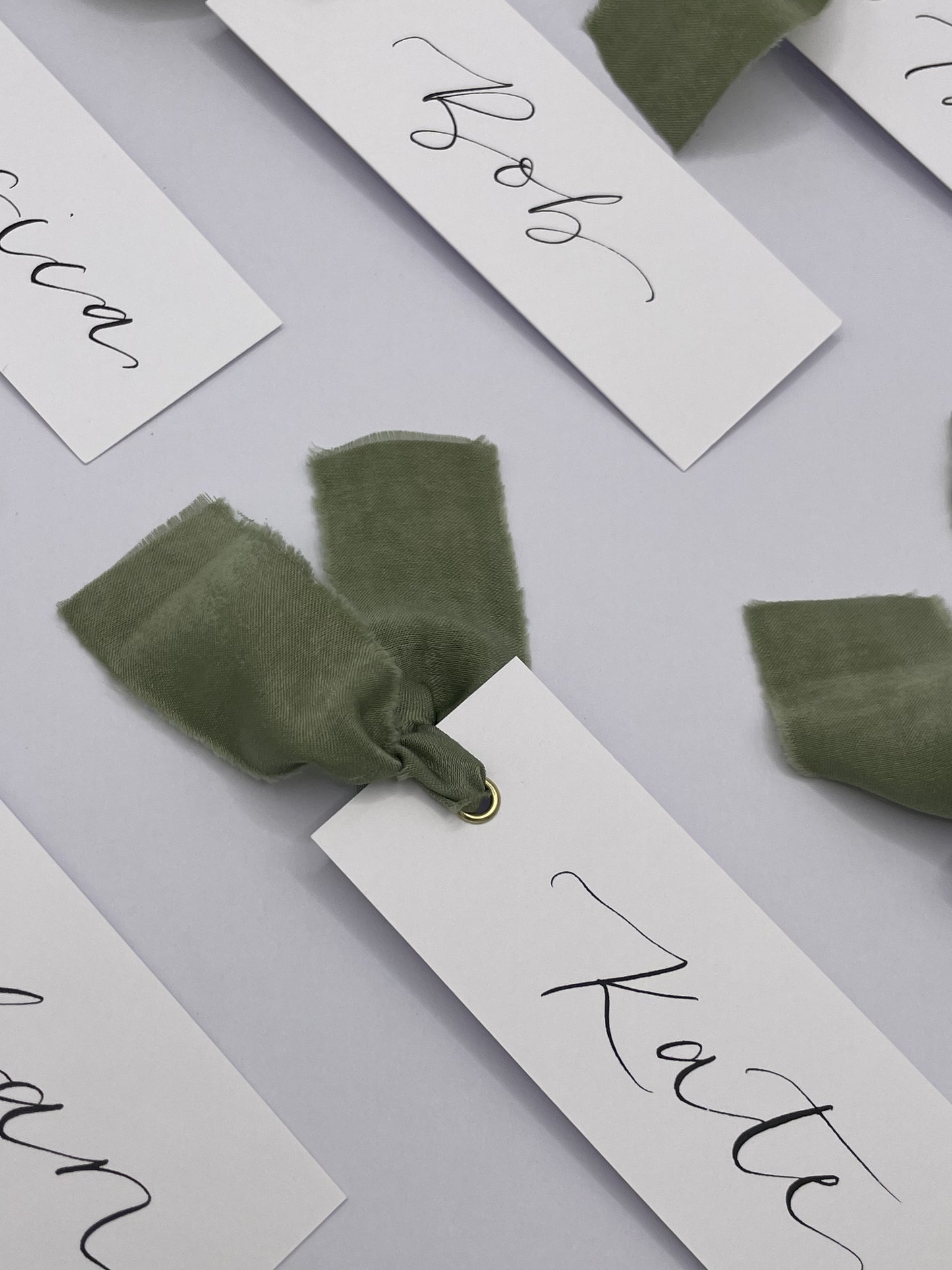 Wedding place cards, Table name cards, Wedding name cards, calligraphy place cards, ribbon place cards