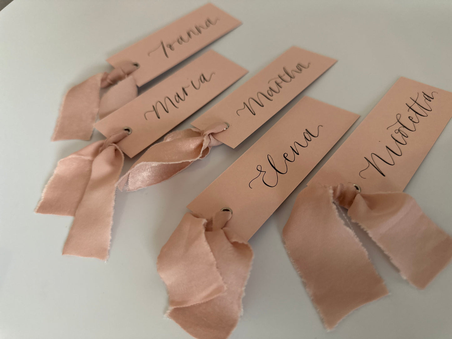 Blush Place Cards, Pink Place Cards, Calligraphy Place Cards, Wedding Place Names