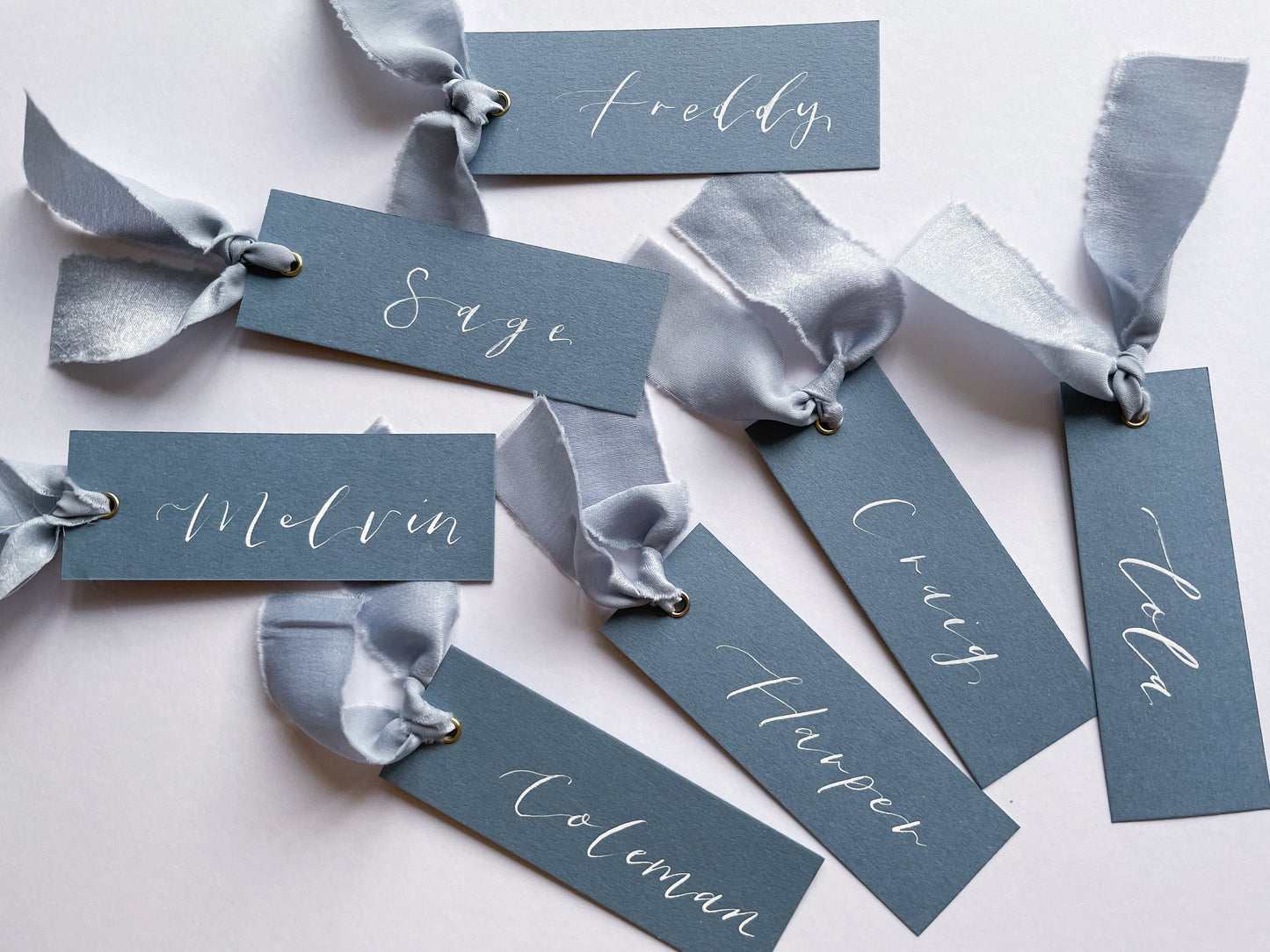 Powder Blue Place Card, Dusty Blue Place Card, Light Blue Place Card, Wedding Place Card, Wedding Place Name