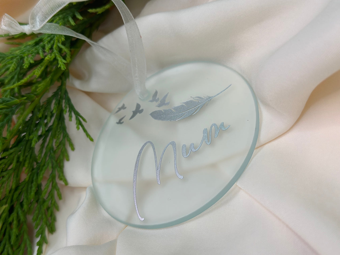 Funeral gift, baby loss gift, child loss gift, grief gift, husband loss, wife loss, parent loss, sibling loss, white feather, feather, dove Personalised Name Christmas Star, Christmas Bauble Gift Ceramic Star Decoration, Gold, Silver, Rose Gold, Metallic, secret Santa gift, husband gift, wife gift, mum gift,