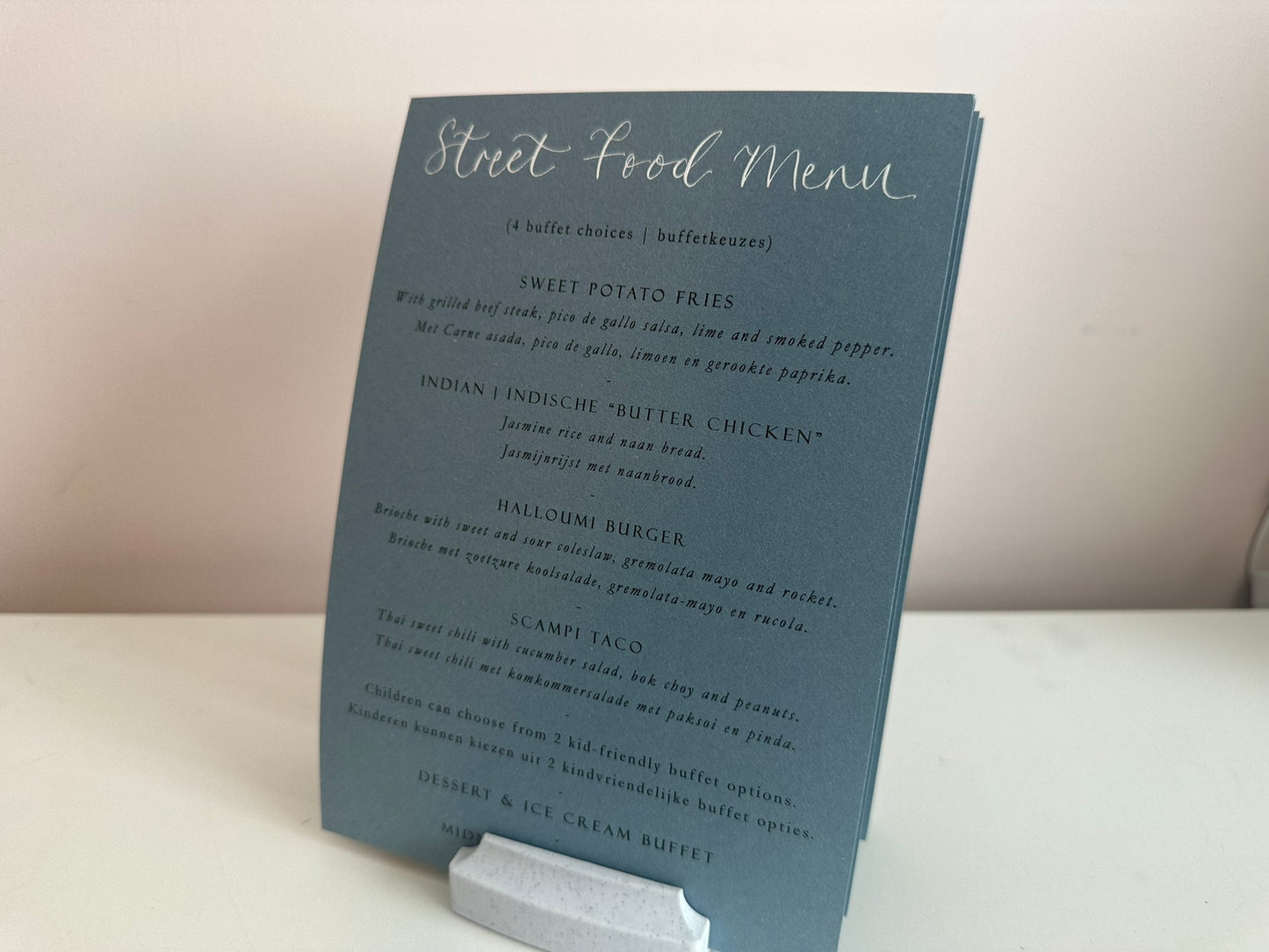 Handwritten Calligraphy Guest Name/Title Menu | A5 Personalised Printed Wedding Menu