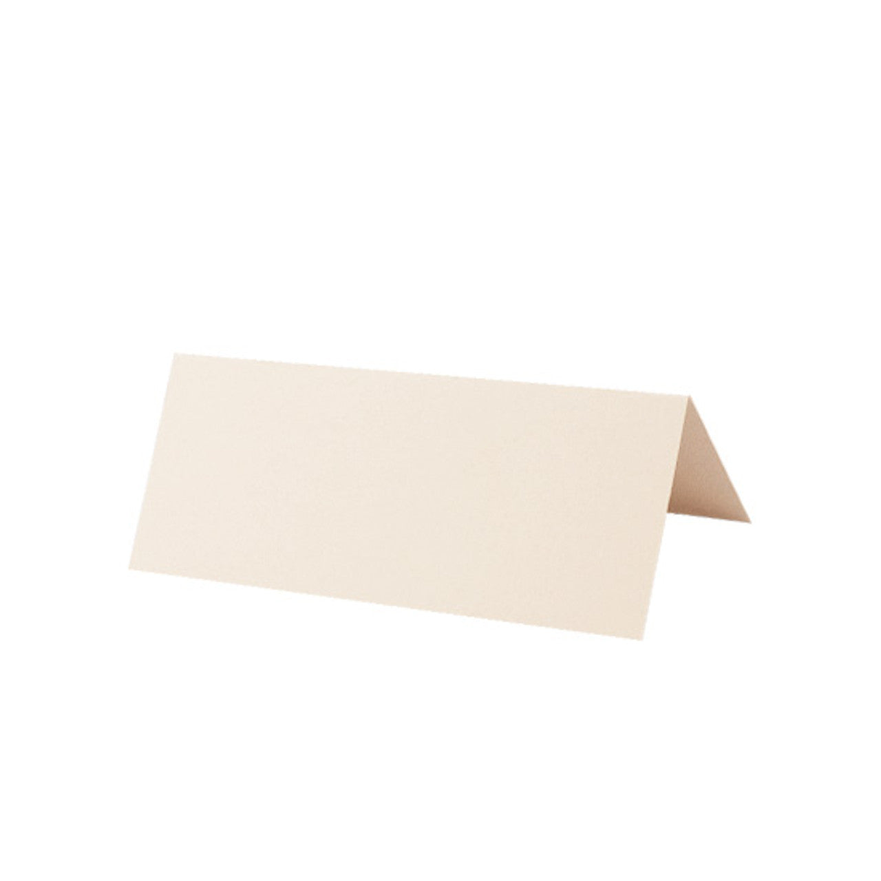 Nude Tented Wedding Place Cards | Beige Calligraphy Place Cards