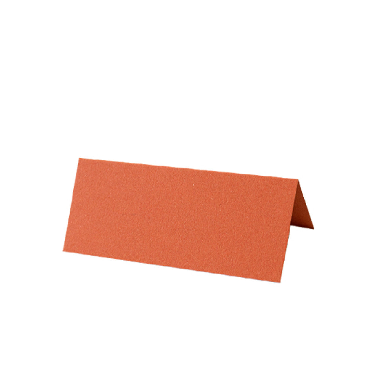 Ochre Tented Wedding Place Cards | Orange Calligraphy Place Cards