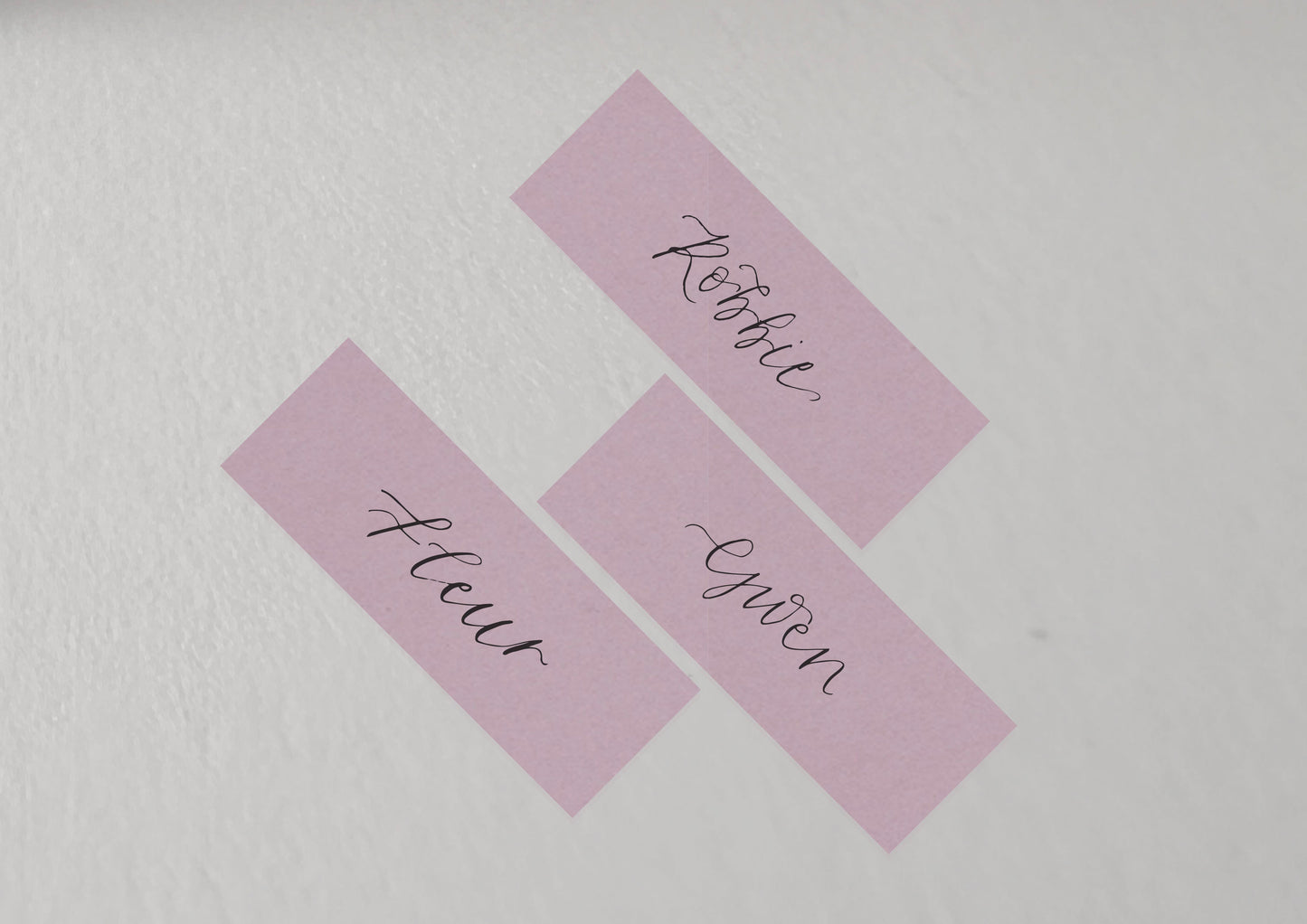 LIGHT LILAC Calligraphy Place Name Card | Calligraphy Wedding Place Name Card | Flat Place Card