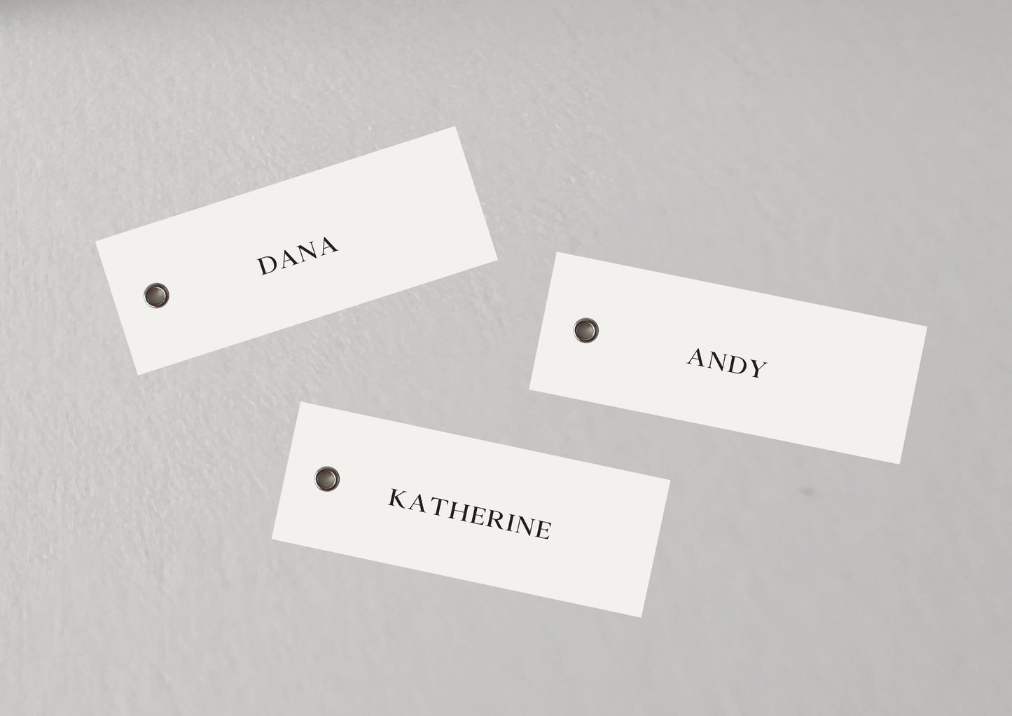 Printed Wedding Place Cards with Eyelet | Add Your Own Ribbon