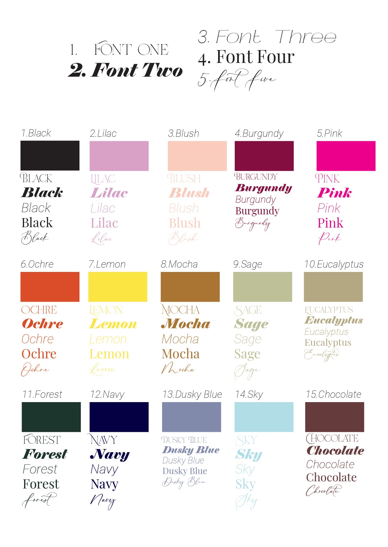 WHITE Minimal Printed Place Name Card | Sophisticated Wedding Printed Guest Names Place Name Card | Flat Place Card