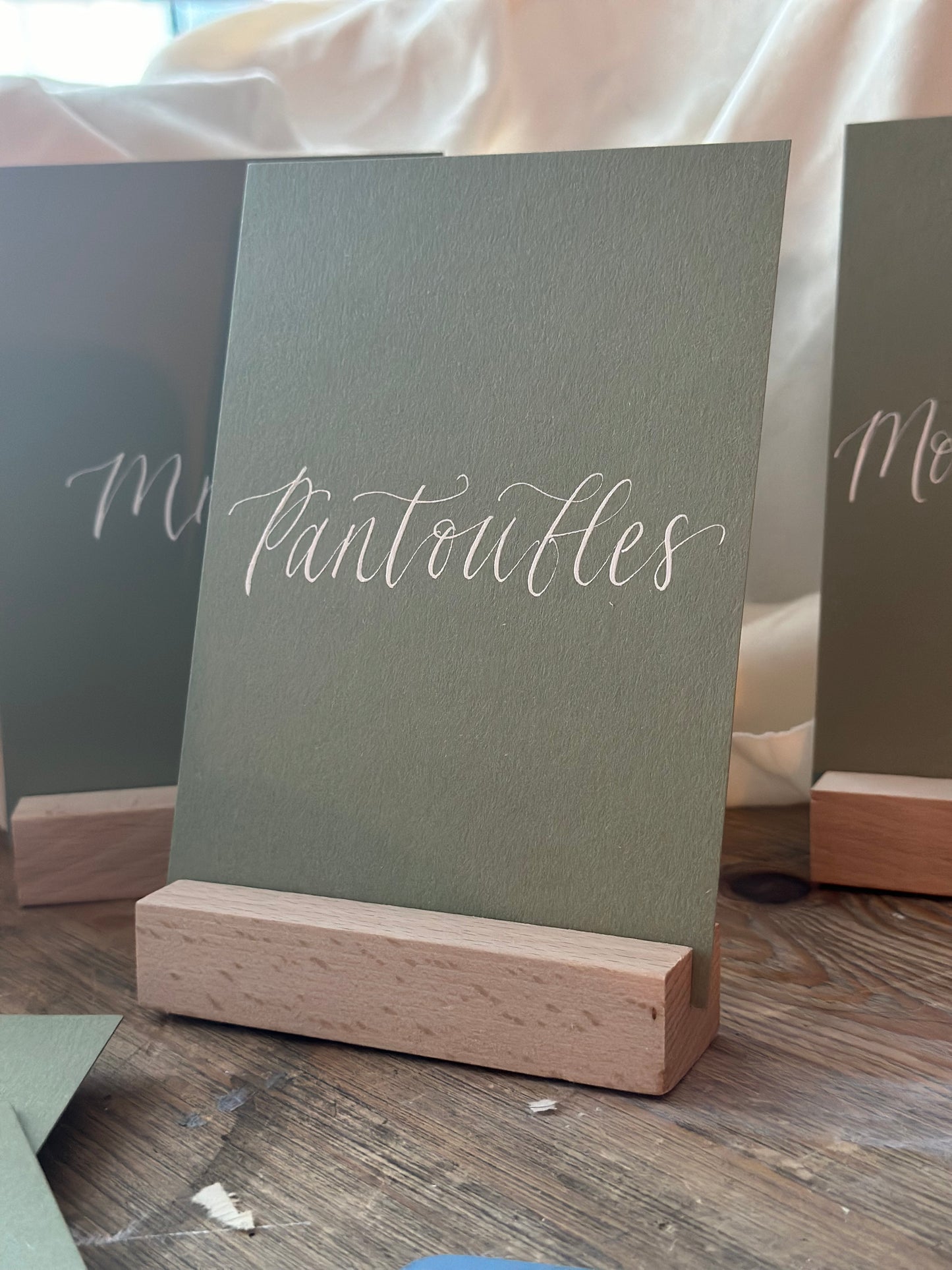 Calligraphy Table Name Card | A5 A6 Calligraphy Wedding Table Name Card
