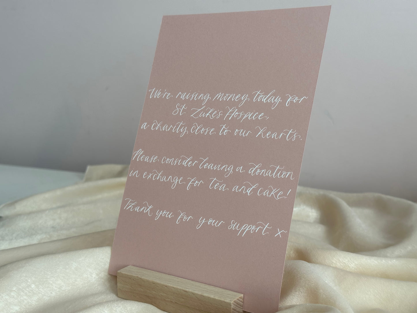 Colourful Custom Calligraphy Wedding Sign | Personalised Cards & Gifts / In Loving Memory A5 A6 Sign