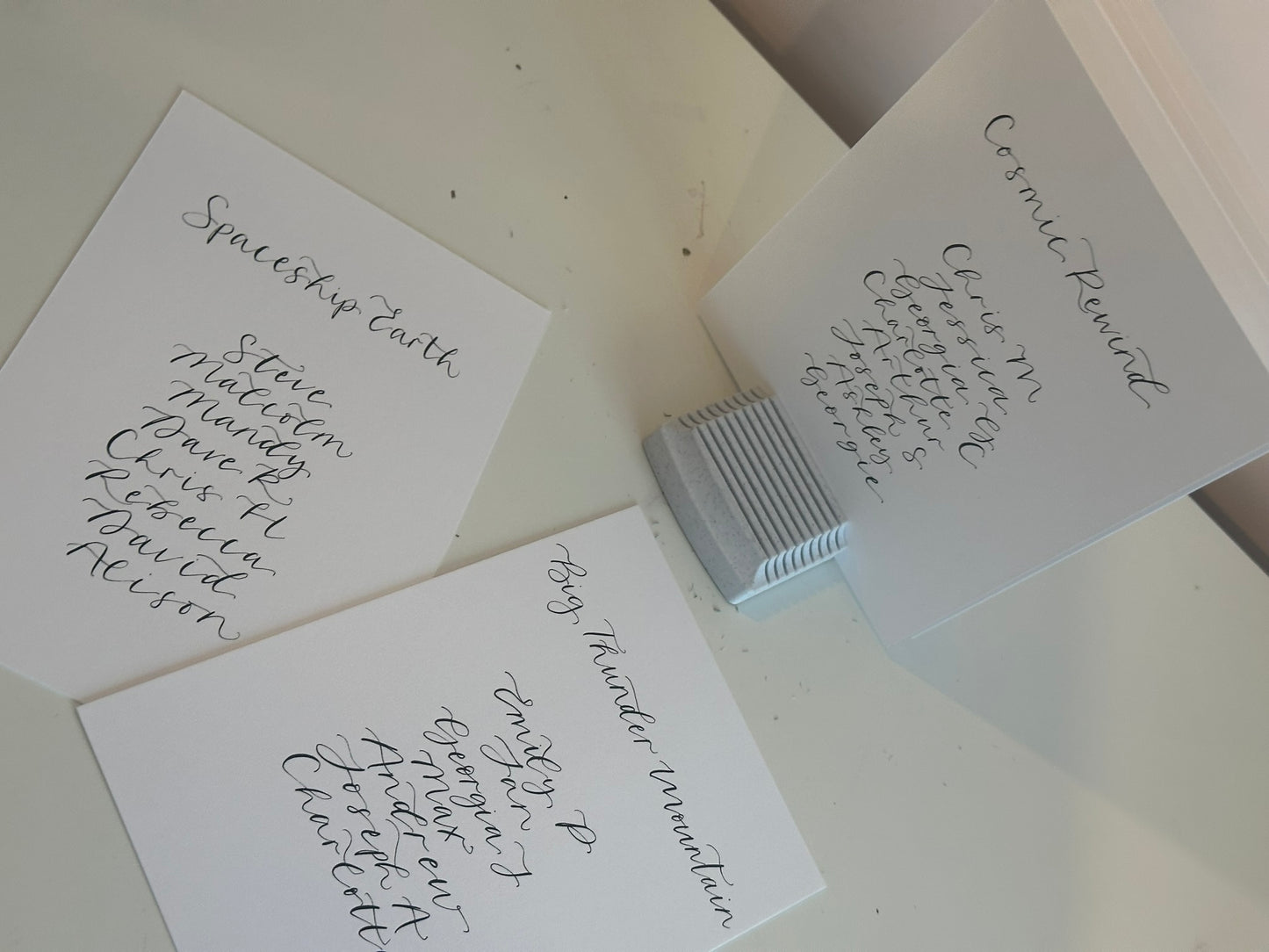 Custom Calligraphy Wedding Table Plan Cards | A5 Personalised Seating Chart Signs