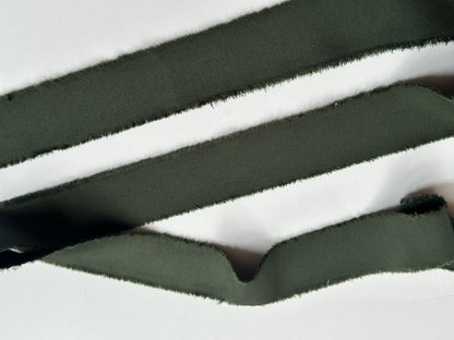 Forest Satin Ribbon  | Hand Torn Raw Edge Silk Style Ribbon 140cm