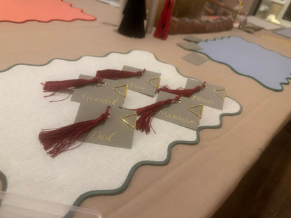 Pack of 5 Personalised Calligraphy Place Cards | Christmas & New Year