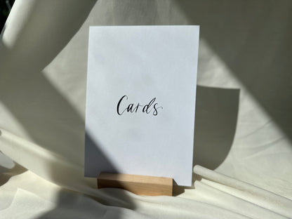 CUSTOM Wedding Sign | Calligraphy Wedding Card Sign, Present Sign, Thank you sign