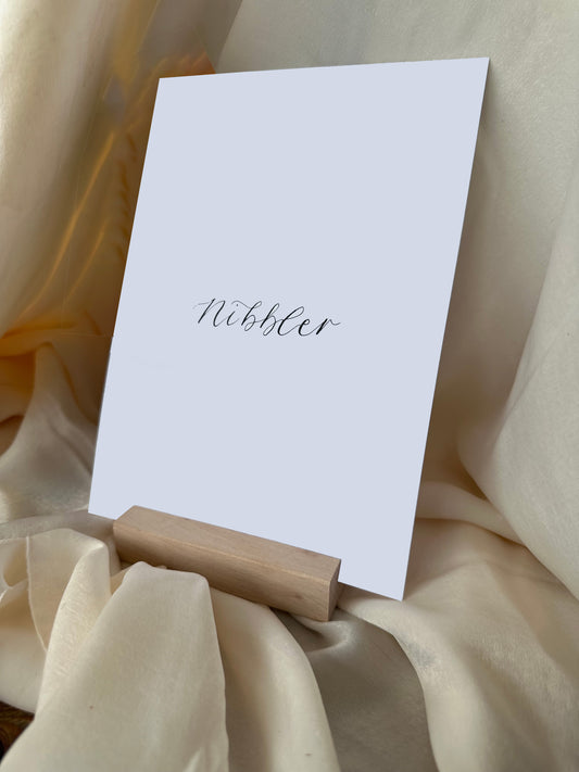 Calligraphy Wedding Table Number or Name Card