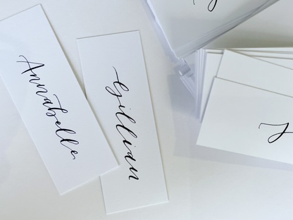 Wedding place cards, Table name cards, Wedding name cards, calligraphy place cards