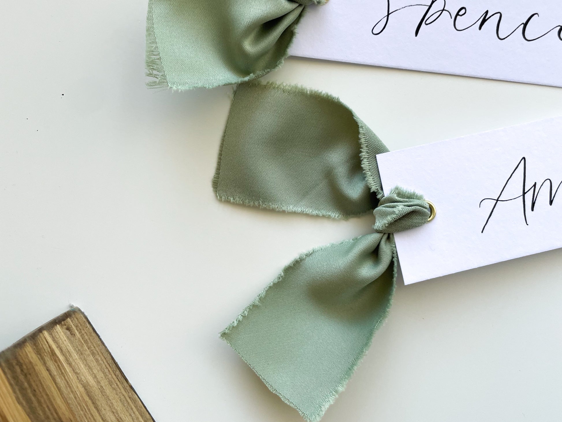 Sage Satin Place Card, Wedding Place Card, Wedding Place Name, Sage Green, Light Green, Luxury Place Card, Calligraphy Place Card