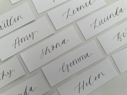Wedding place cards, Table name cards, Wedding name cards, calligraphy place cards