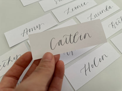 Wedding place cards, Table name cards, Wedding name cards, calligraphy place cards