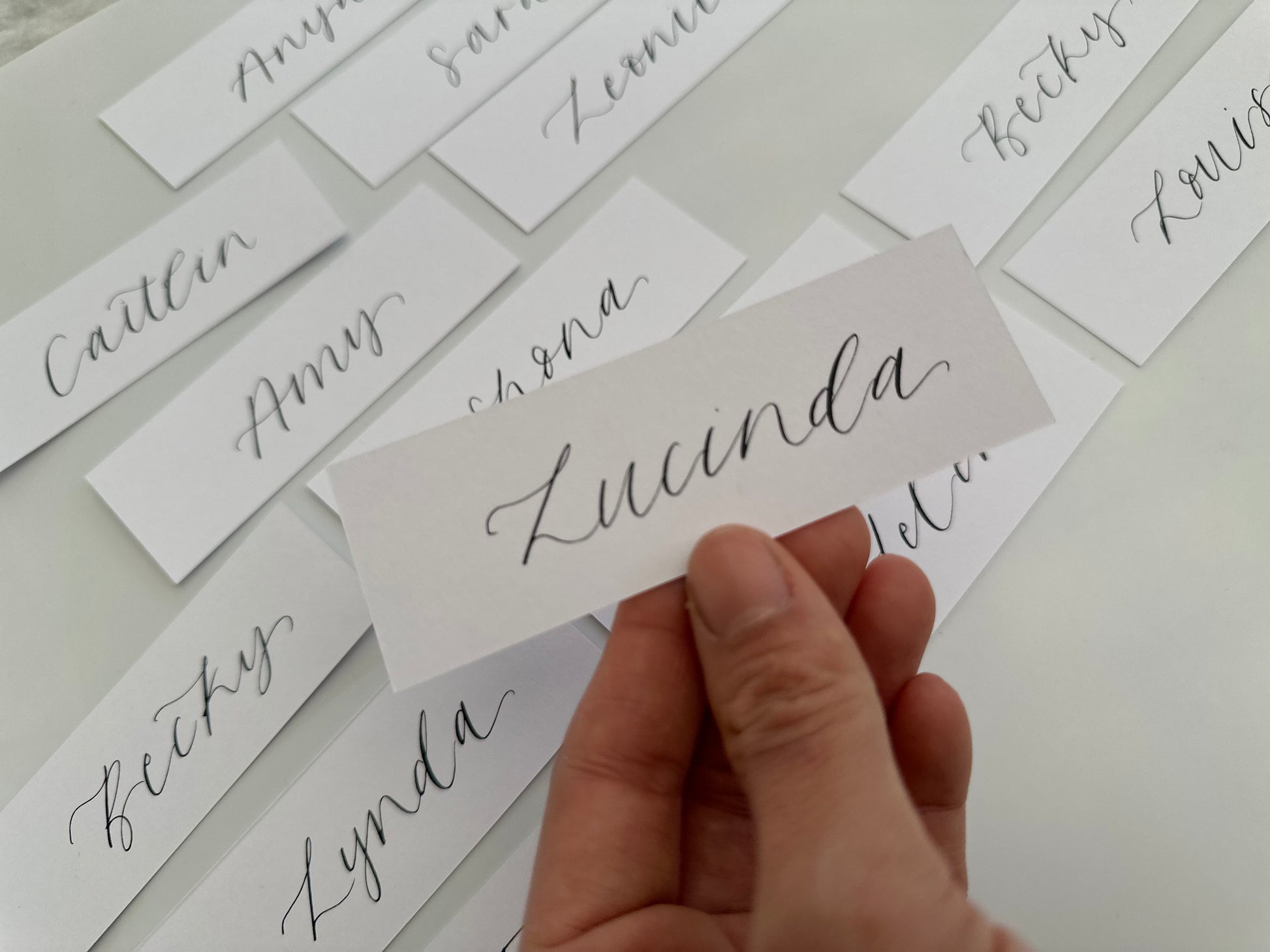Wedding place cards, Table name cards, Wedding name cards, calligraphy place cards