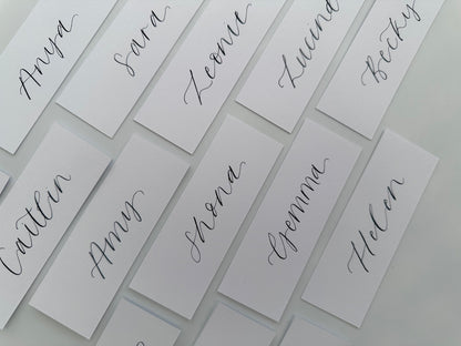 Wedding place cards, Table name cards, Wedding name cards, calligraphy place cards
