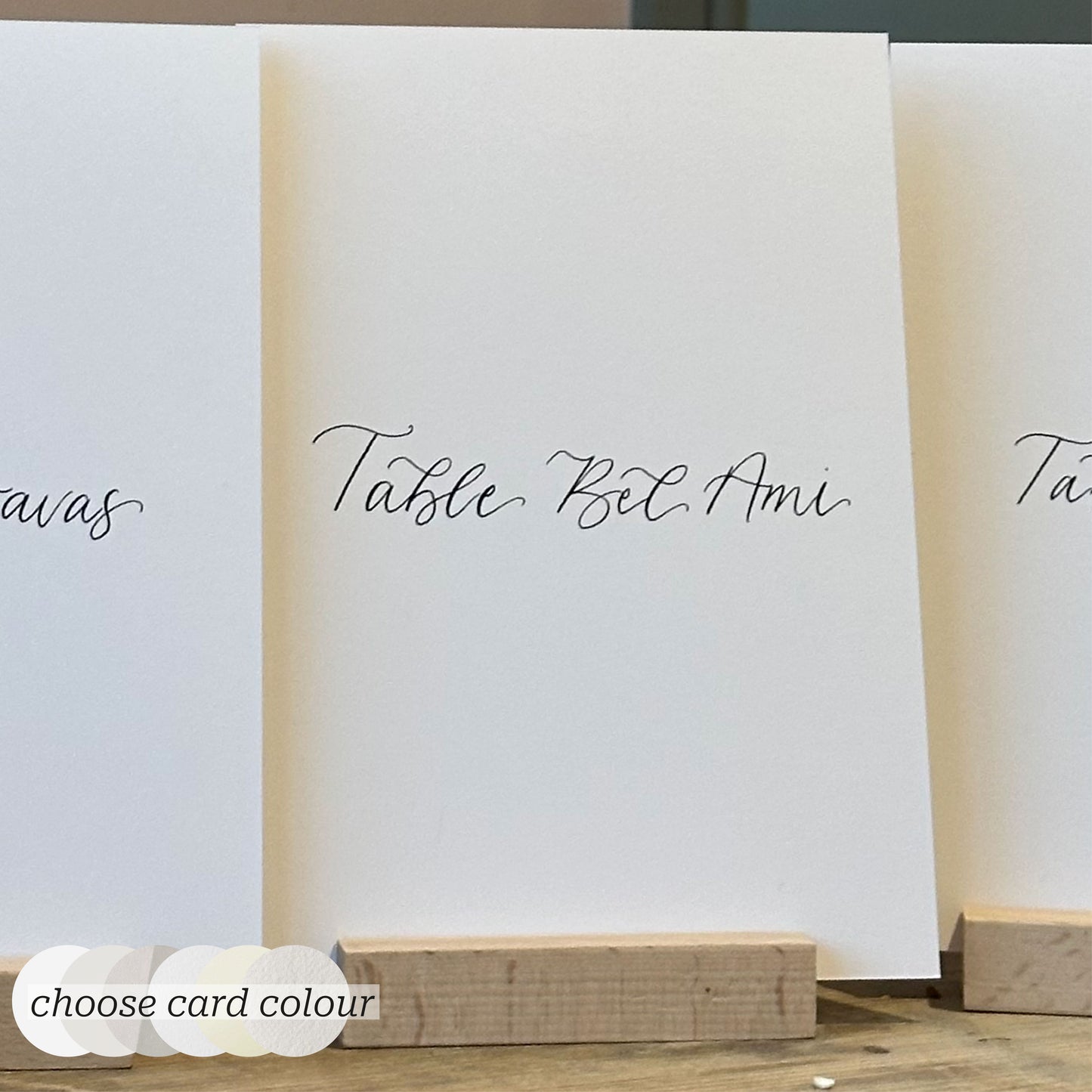 Neutral Custom Calligraphy Table Name & Number  | Personalised Wedding A4 A5 A6 Sign