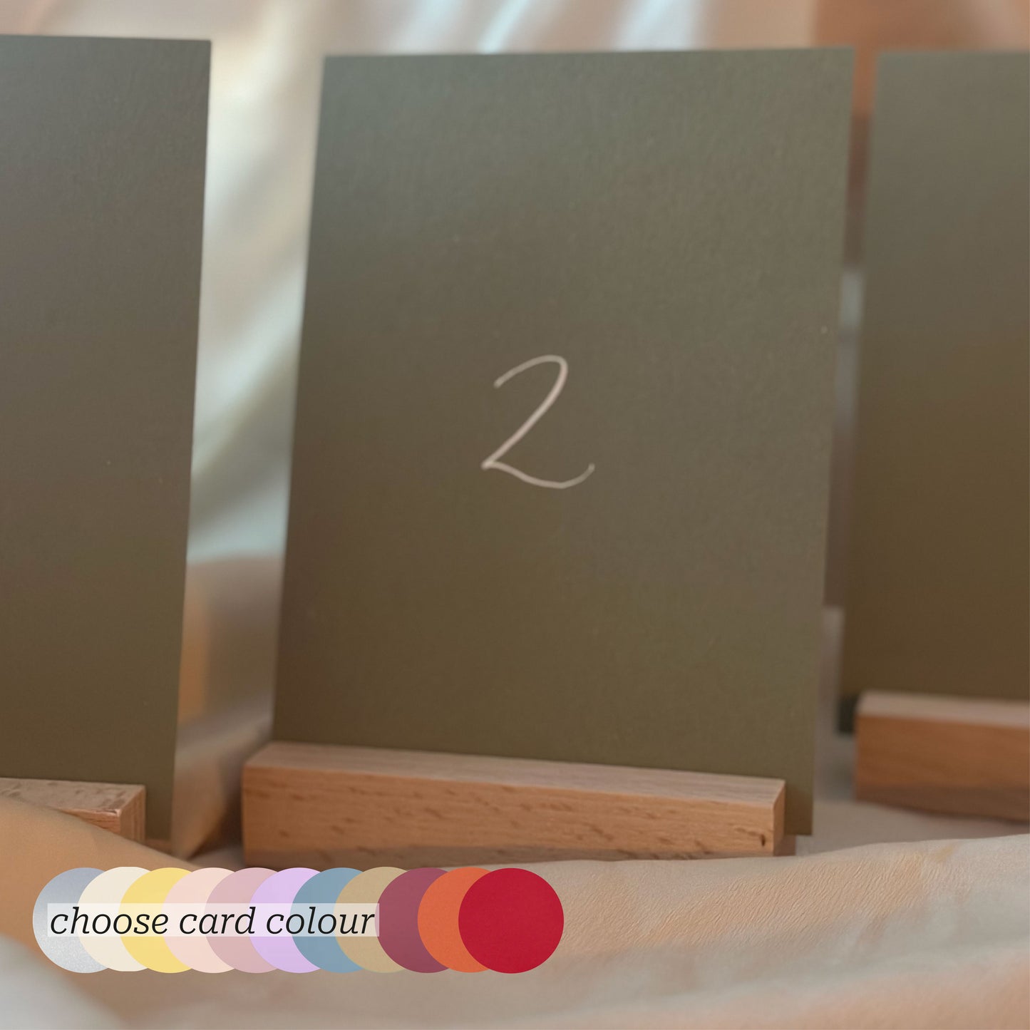 Colourful Custom Calligraphy Table Name & Number  | Personalised Wedding A4 A5 A6 Sign