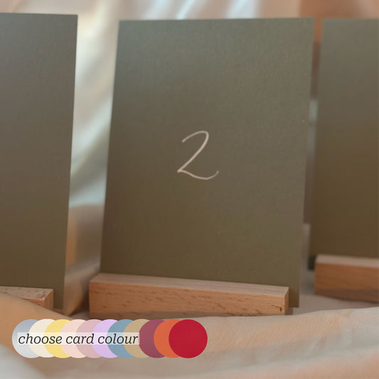 Colourful Custom Calligraphy Table Name & Number  | Personalised Wedding A4 A5 A6 Sign