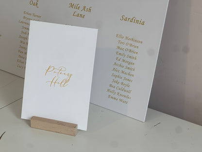 Wedding Table Plan | Printed Seating Chart | A1 A2 A3 Personalised Wedding Seat Sign