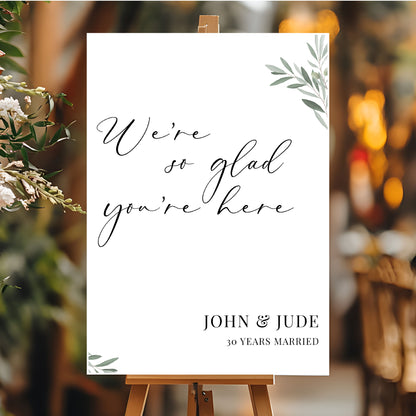 Wedding Welcome Sign | Printed Welcome Sign | A1 A2 A3 Personalised Wedding Sign