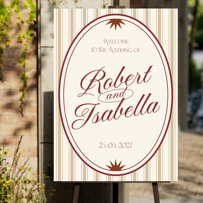 Wedding Welcome Sign | Personalised Printed Sign A1 A2 A3