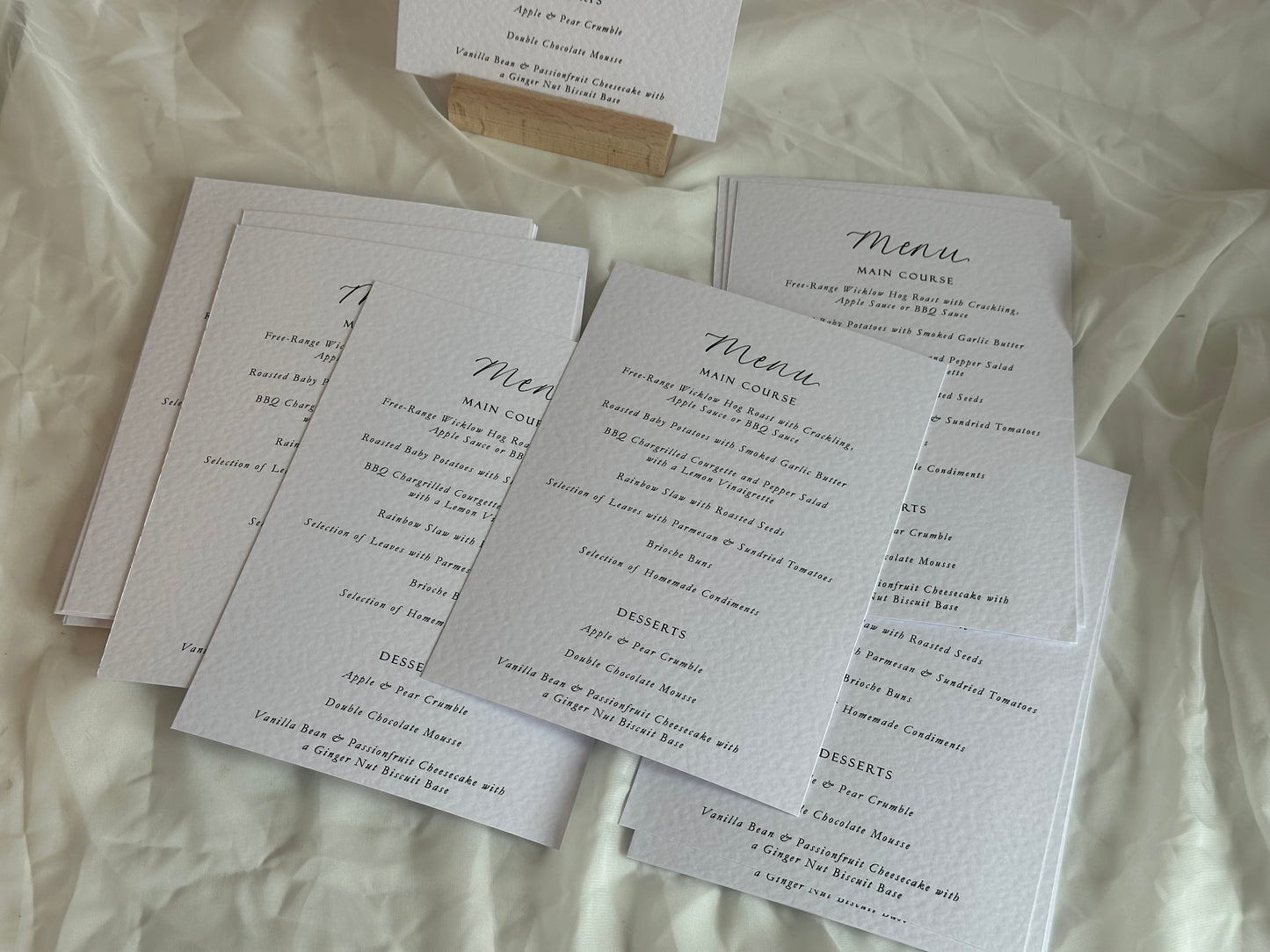 Handwritten Calligraphy Guest Name/Title Menu | A5 Personalised Printed Wedding Menu