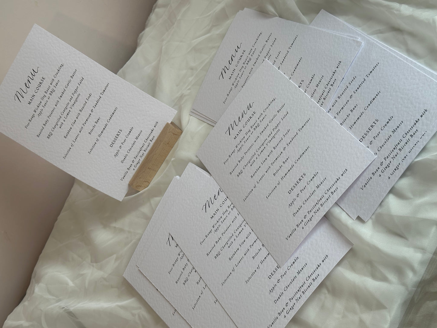 Handwritten Calligraphy Guest Name/Title Menu | A5 Personalised Printed Wedding Menu