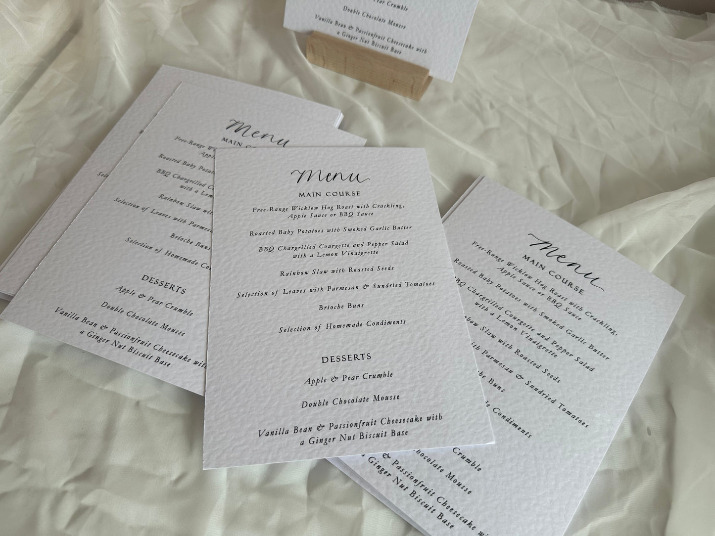 Handwritten Calligraphy Guest Name/Title Menu | A5 Personalised Printed Wedding Menu