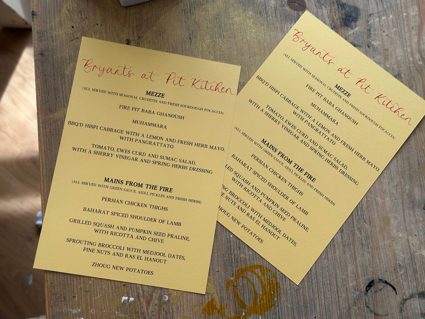 Handwritten Calligraphy Guest Name/Title Menu | A5 Personalised Printed Wedding Menu