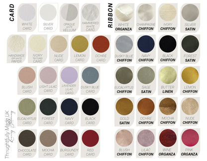 SAMPLE PACK | Card & Ribbon Colours