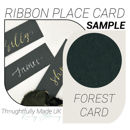 FOREST Place Card Sample | Calligraphy Wedding Place Name Card |