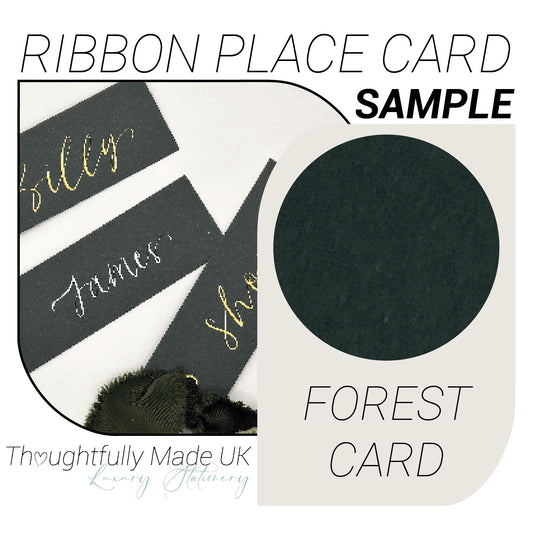 FOREST Place Card Sample | Calligraphy Wedding Place Name Card |