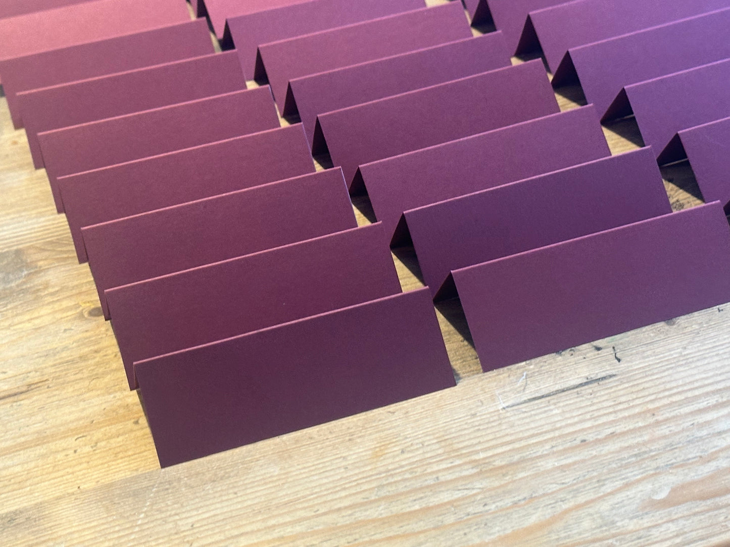25 BLANK Custom Card Tented Place Card | DIY Wedding Place Name Card