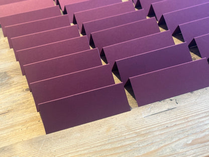 25 BLANK Custom Card Tented Place Card | DIY Wedding Place Name Card