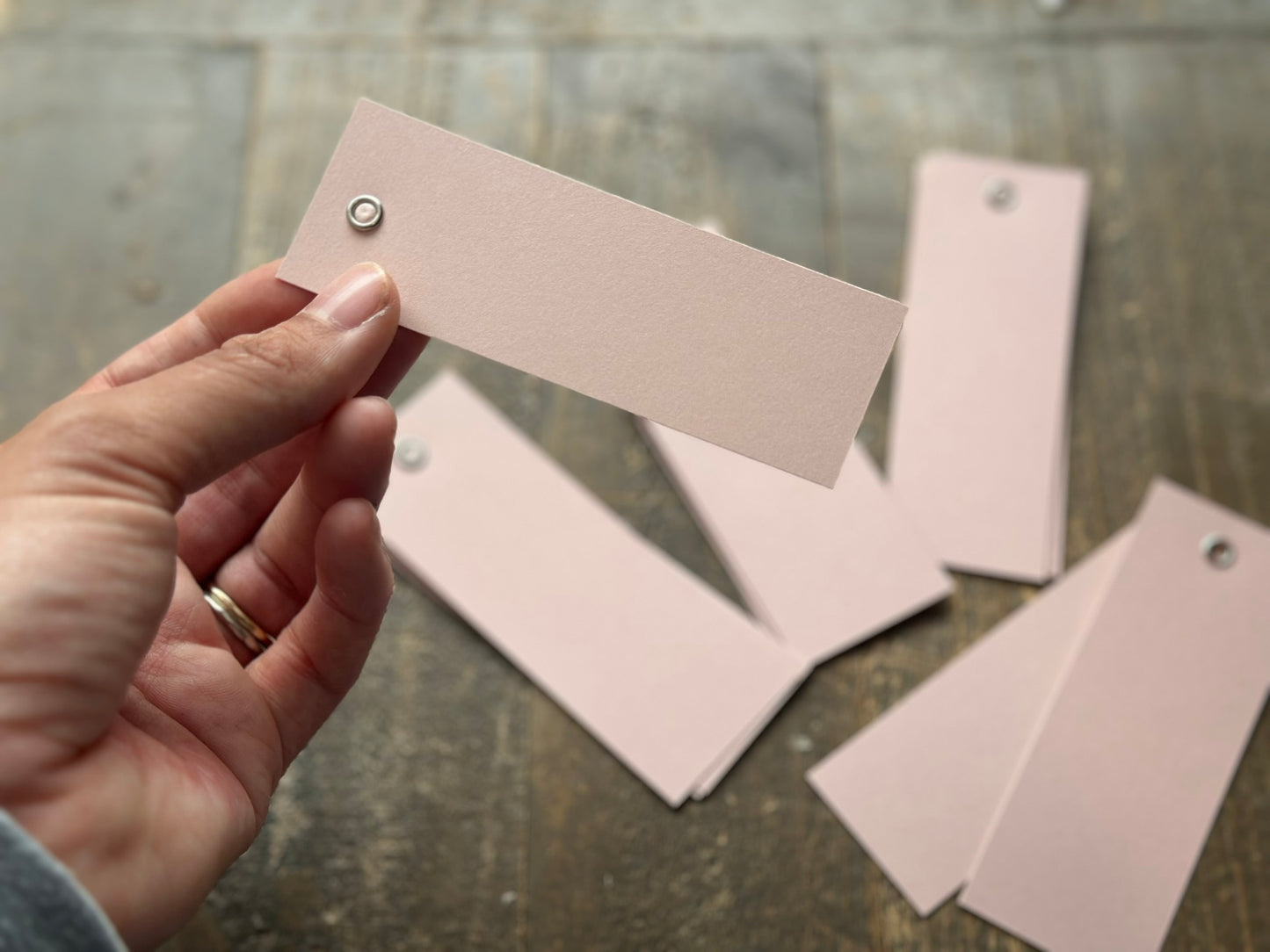 25 BLANK BLUSH Pink Place Card with or without Eyelet | DIY Wedding Dinner Party Place Card, Write Your Own Place Setting | DIY Add Own Ribbon Calligraphy Wedding Place Name Card