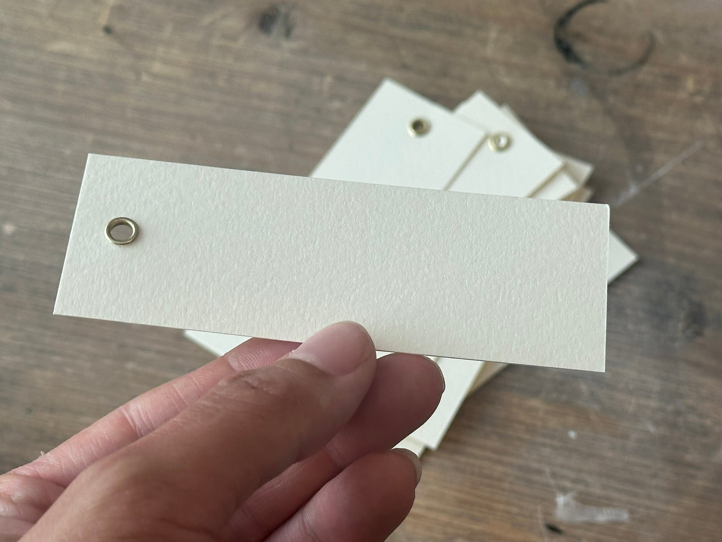 25 BLANK IVORY Place Card with or without Eyelet | DIY Wedding Dinner Party Place Card, Write Your Own Place Setting | DIY Add Own Ribbon Calligraphy Wedding Place Name Card