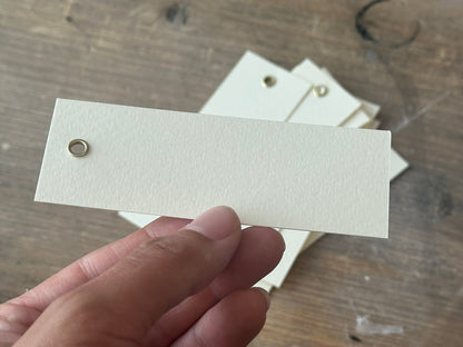 25 BLANK IVORY Place Card with or without Eyelet | DIY Wedding Dinner Party Place Card, Write Your Own Place Setting | DIY Add Own Ribbon Calligraphy Wedding Place Name Card