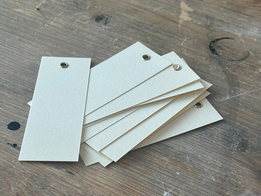 25 BLANK IVORY Place Card with or without Eyelet | DIY Wedding Dinner Party Place Card, Write Your Own Place Setting | DIY Add Own Ribbon Calligraphy Wedding Place Name Card