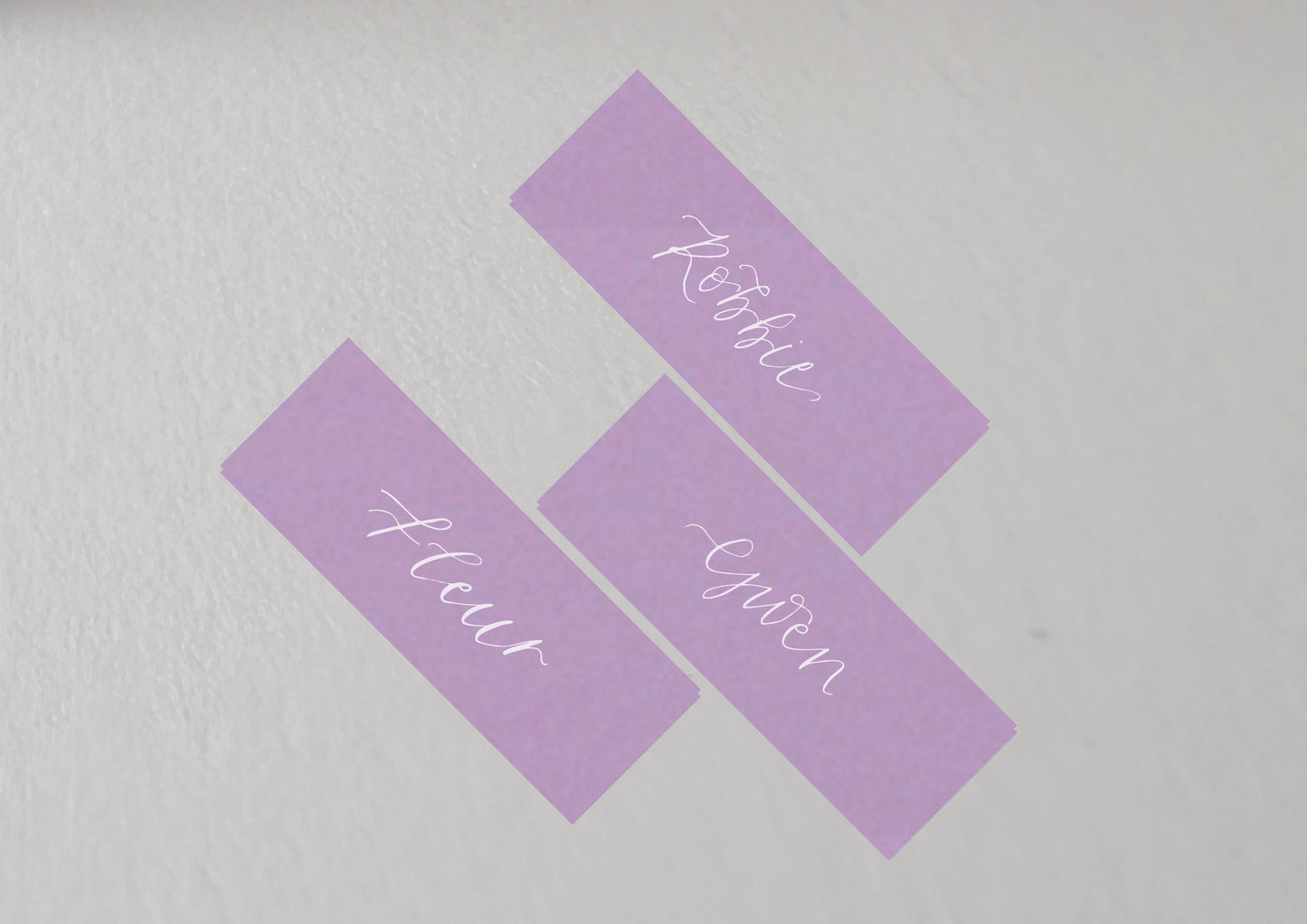 LAVENDER LILAC Calligraphy Place Name Card | Calligraphy Wedding Place Name Card | Flat Place Card