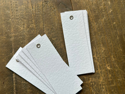 25 BLANK HAMMERED WHITE Place Card with or without Eyelet | DIY Wedding Dinner Party Place Card, Write Your Own Place Setting | DIY Add Own Ribbon Calligraphy Wedding Place Name Card