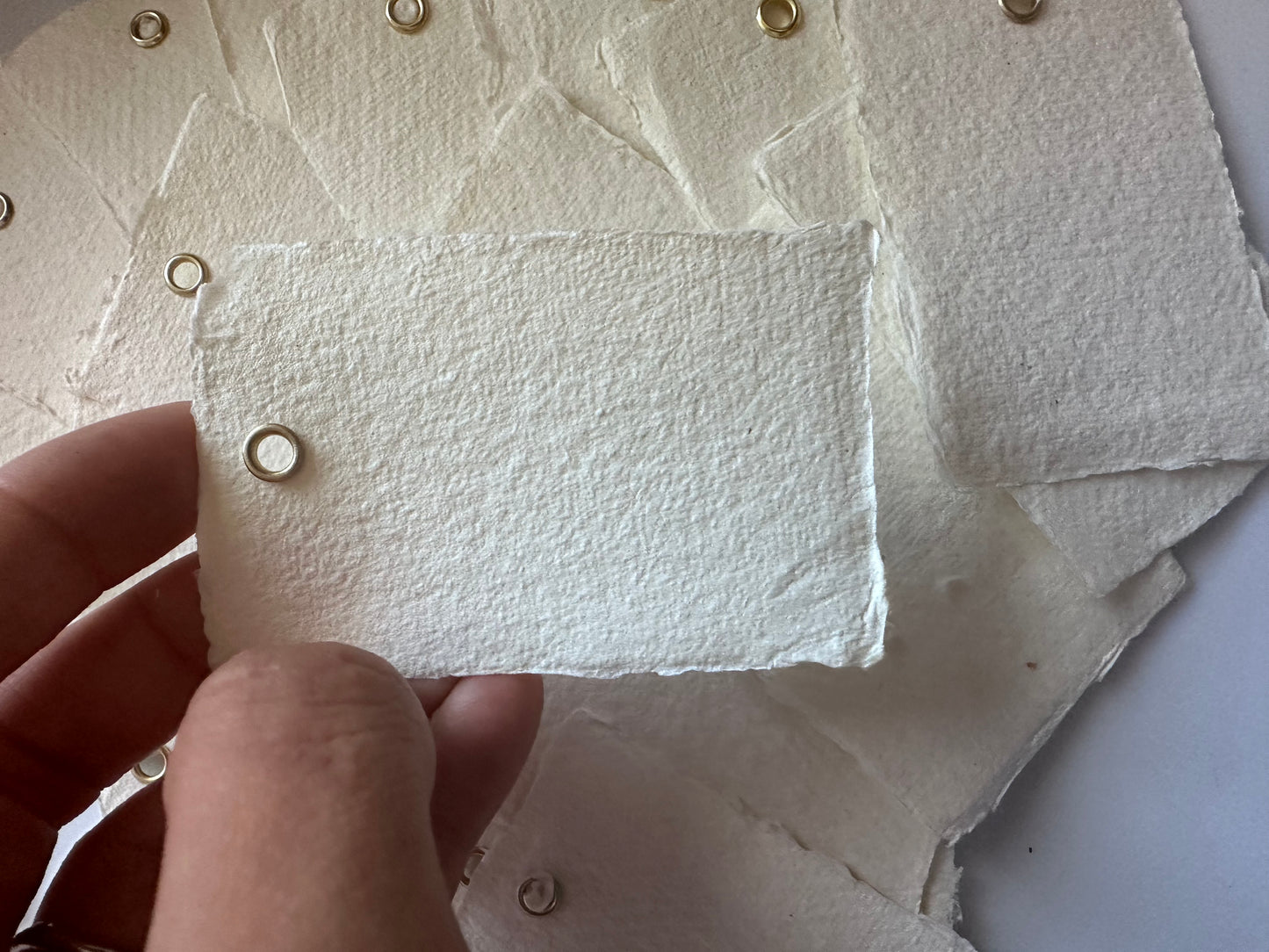 25 BLANK HANDMADE PAPER Place Card with or without Eyelet | DIY Wedding Dinner Party Place Card, Write Your Own Place Setting | DIY Add Own Ribbon Calligraphy Wedding Place Name Card