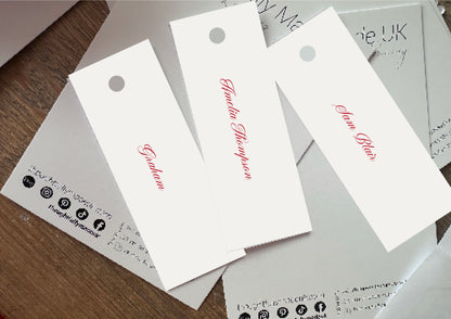 Printed Wedding Place Cards with Holepunch | Add Your Own Ribbon